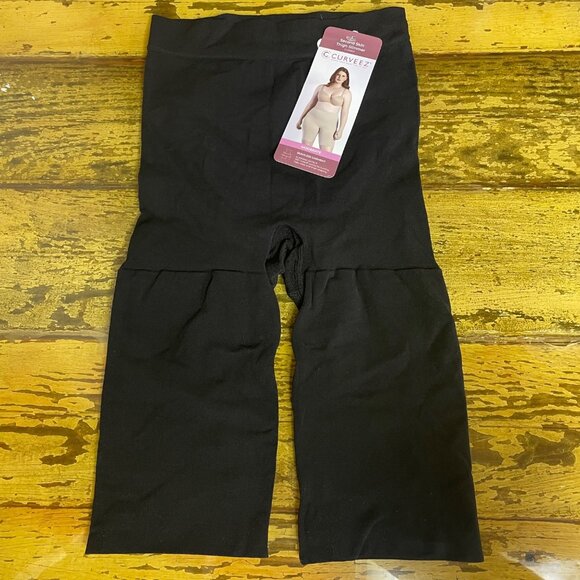 Curveez® Second Skin Thigh Slimmer Shapewear Black Sz 2XL CUR3902 - Picture 3 of 6